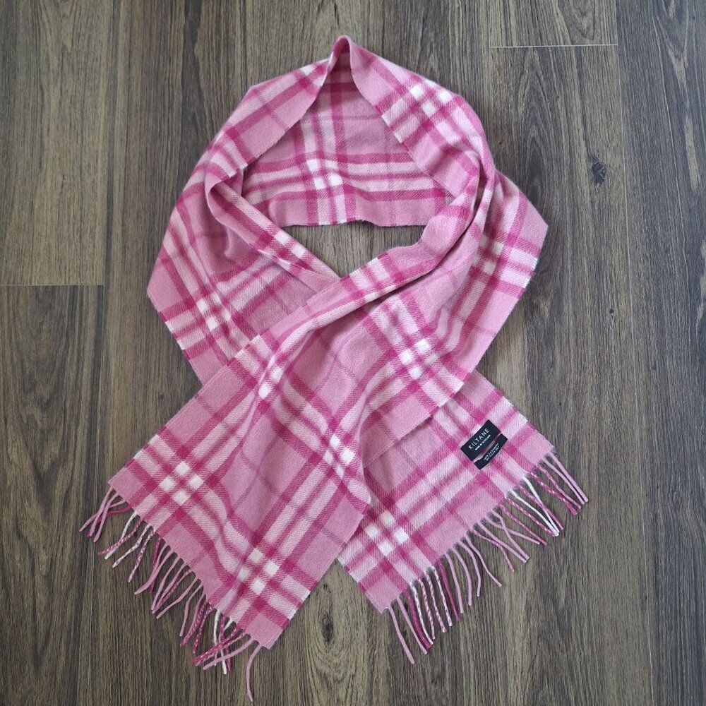 💙 Kiltane 100% Cashmere Plaid Scarf Made in Scotland Preppy Warm Chic Coquette